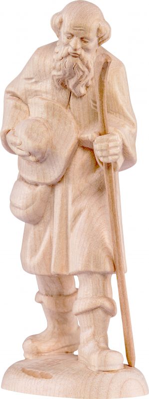 pastore con bastone b.k. - demetz - deur - statua in legno dipinta a mano. altezza pari a 15 cm.