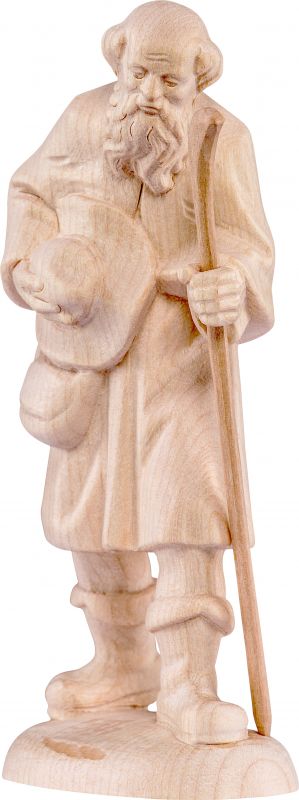 pastore con bastone b.k. - demetz - deur - statua in legno dipinta a mano. altezza pari a 7 cm.