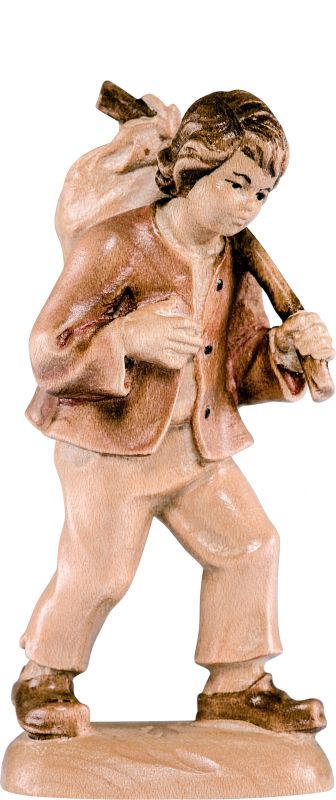 fanciullo b.k. - demetz - deur - statua in legno dipinta a mano. altezza pari a 15 cm.
