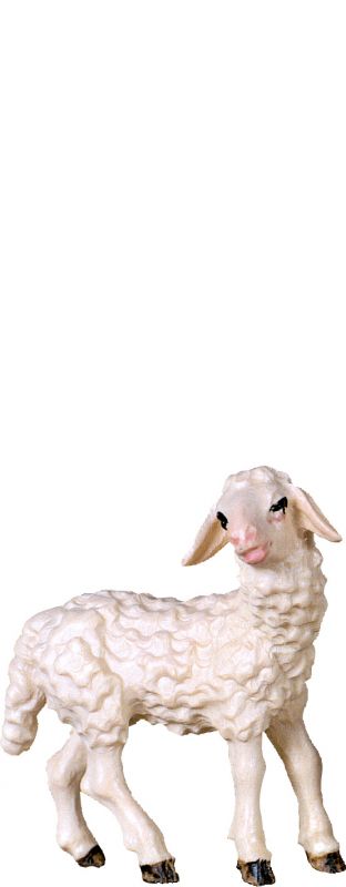 agnello b.k. - demetz - deur - statua in legno dipinta a mano. altezza pari a 18 cm.