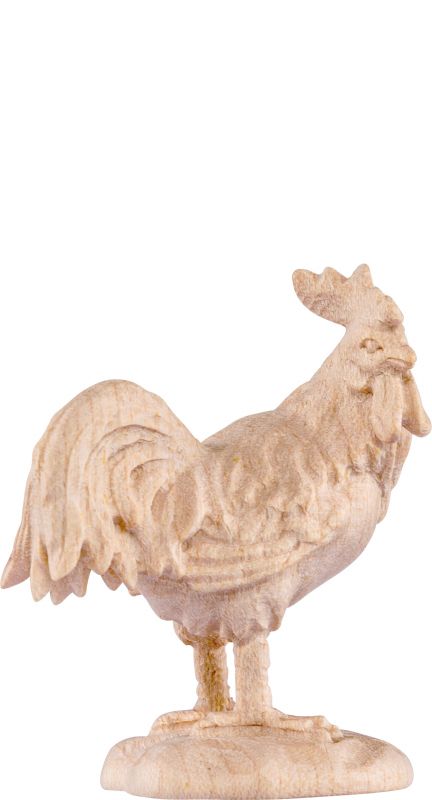 gallo b.k. - demetz - deur - statua in legno dipinta a mano. altezza pari a 18 cm.