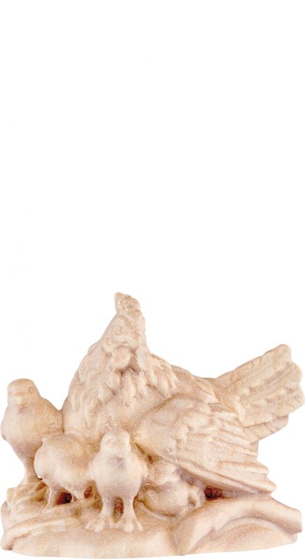 chioccia b.k. - demetz - deur - statua in legno dipinta a mano. altezza pari a 7 cm.