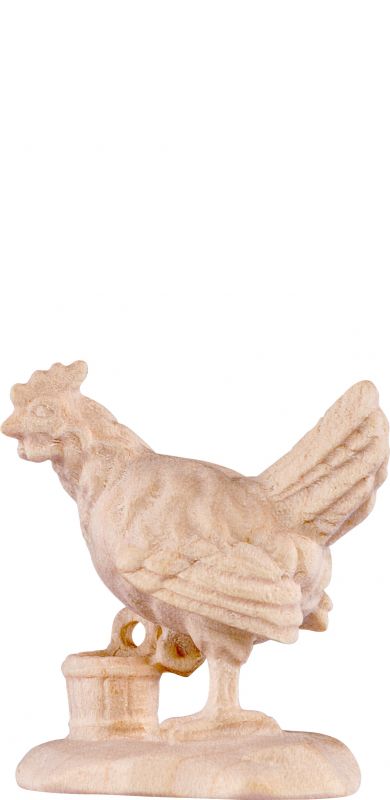 gallina b.k. - demetz - deur - statua in legno dipinta a mano. altezza pari a 15 cm.