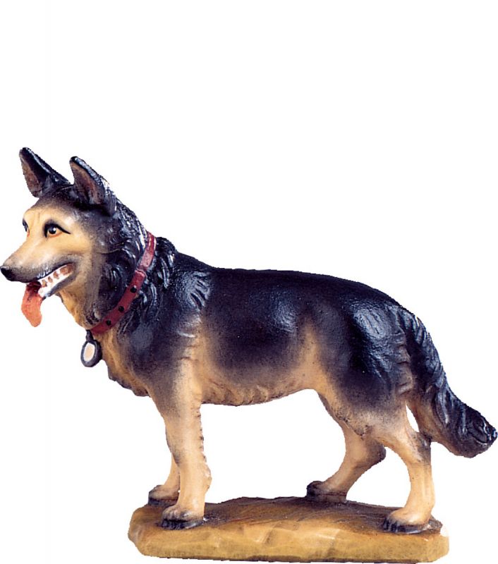 cane pastore b.k. - demetz - deur - statua in legno dipinta a mano. altezza pari a 15 cm.