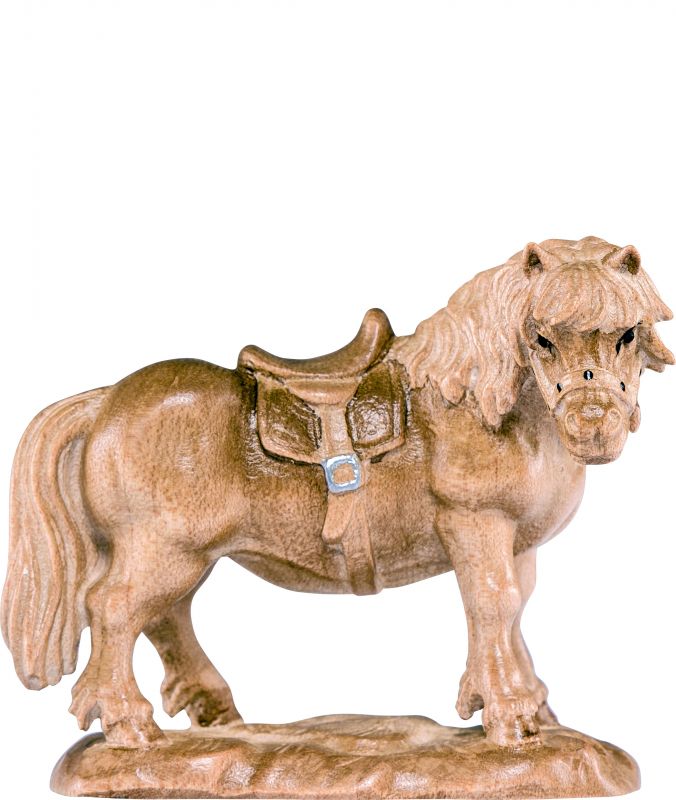 pony b.k. - demetz - deur - statua in legno dipinta a mano. altezza pari a 9 cm.