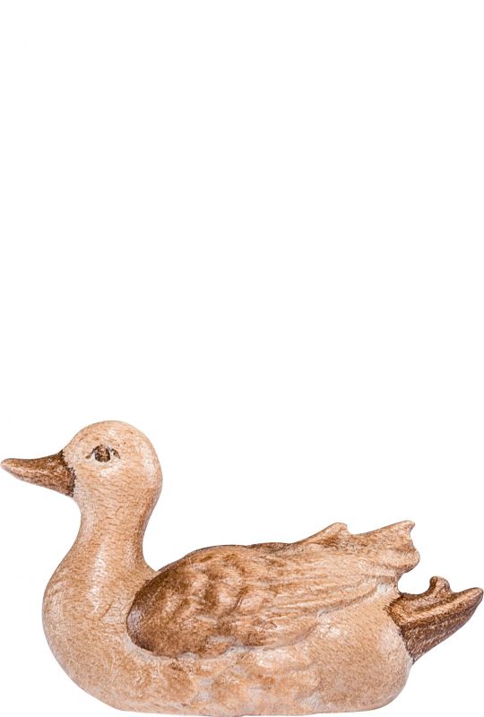 anatra b.k. bianca - demetz - deur - statua in legno dipinta a mano. altezza pari a 18 cm.