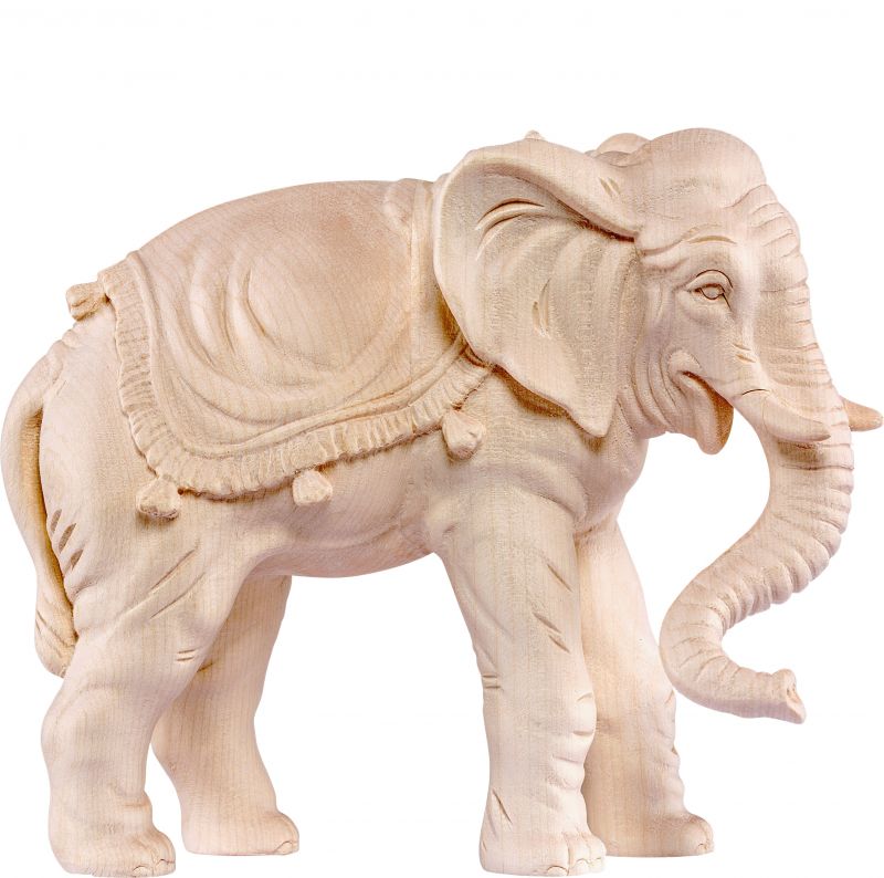 elefante b.k. - demetz - deur - statua in legno dipinta a mano. altezza pari a 7 cm.