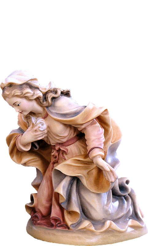 maria d.k. - demetz - deur - statua in legno dipinta a mano. altezza pari a 14 cm.