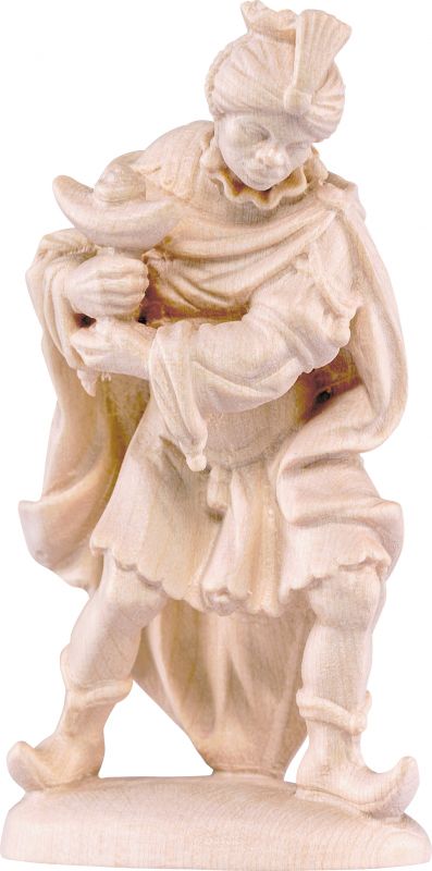 re casparre d.k. - demetz - deur - statua in legno dipinta a mano. altezza pari a 40 cm.