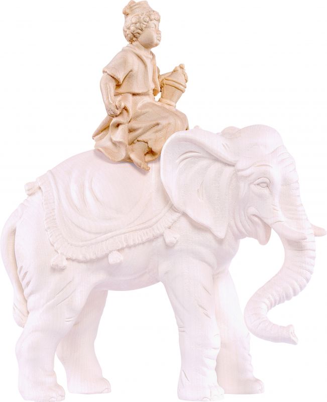 conducente d'elefante d.k. - demetz - deur - statua in legno dipinta a mano. altezza pari a 16 cm.