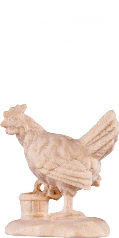 gallina d.k. - demetz - deur - statua in legno dipinta a mano. altezza pari a 16 cm.