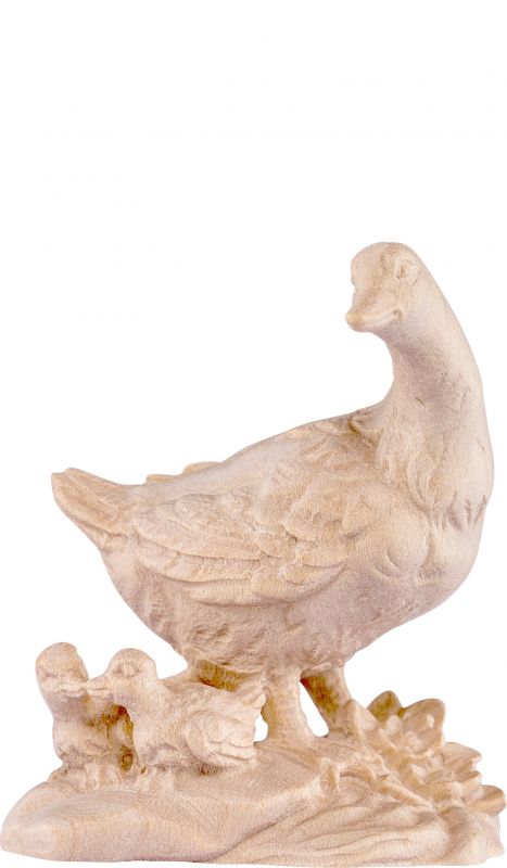 gruppo oche d.k. - demetz - deur - statua in legno dipinta a mano. altezza pari a 20 cm.