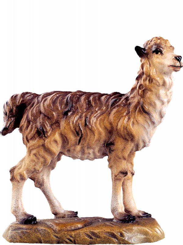 lama d.k. - demetz - deur - statua in legno dipinta a mano. altezza pari a 20 cm.