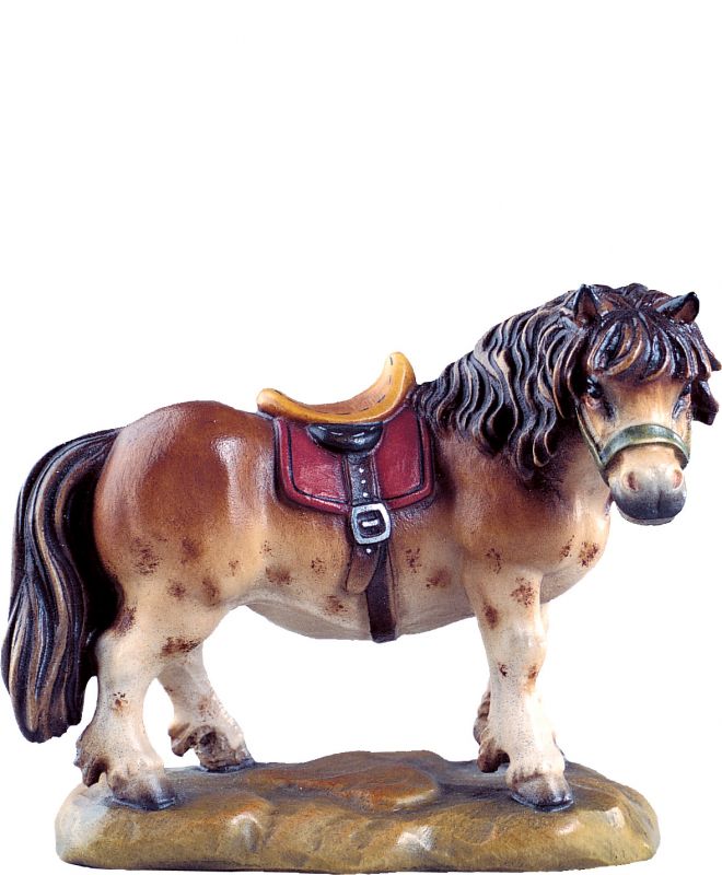 pony d.k. - demetz - deur - statua in legno dipinta a mano. altezza pari a 14 cm.