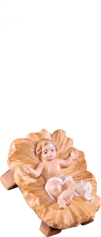 gesù bambino t.k. - demetz - deur - statua in legno dipinta a mano. altezza pari a 15 cm.