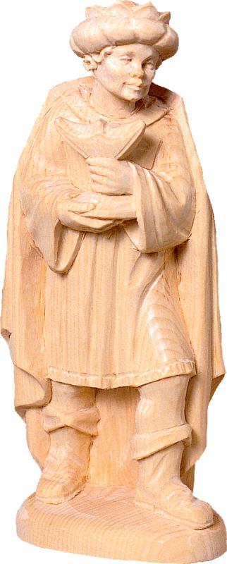 re casparre t.k. - demetz - deur - statua in legno dipinta a mano. altezza pari a 24 cm.