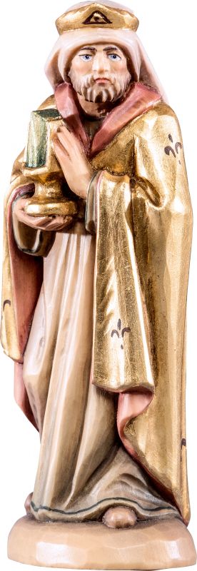 re baldassarre t.k. - demetz - deur - statua in legno dipinta a mano. altezza pari a 12 cm.