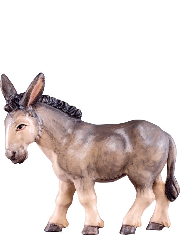 asino t.k. - demetz - deur - statua in legno dipinta a mano. altezza pari a 15 cm.