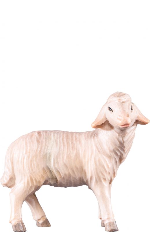 pecora dx t.k. - demetz - deur - statua in legno dipinta a mano. altezza pari a 24 cm.