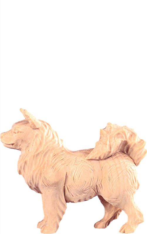 cane volpino t.k. - demetz - deur - statua in legno dipinta a mano. altezza pari a 15 cm.