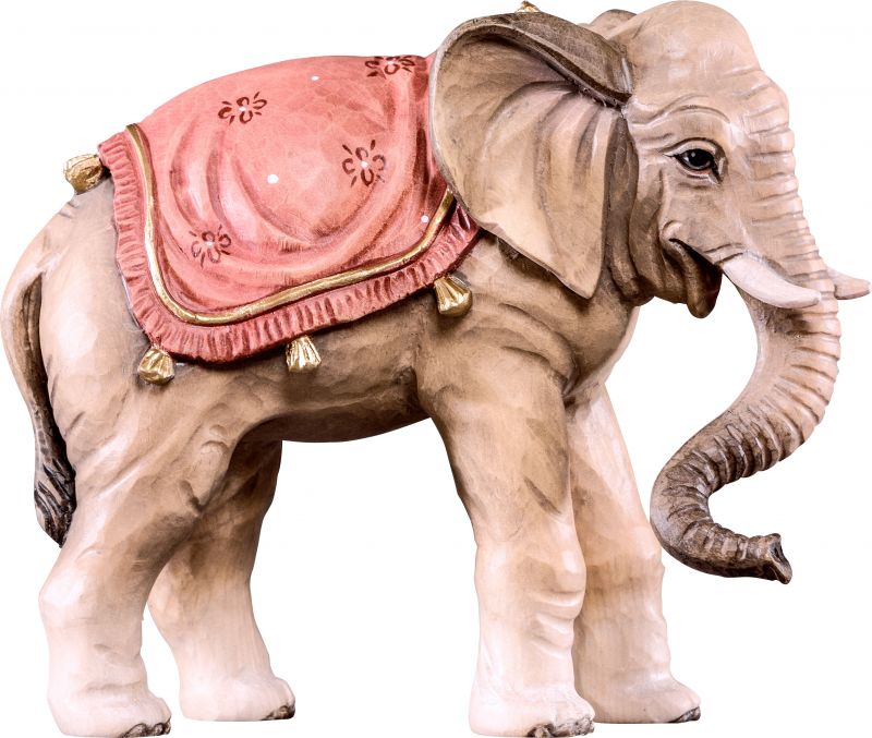 elefante t.k. - demetz - deur - statua in legno dipinta a mano. altezza pari a 18 cm.