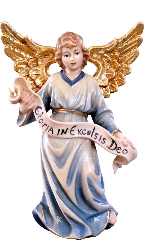 angelo h.k. - demetz - deur - statua in legno dipinta a mano. altezza pari a 9 cm.