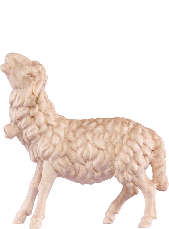 pecora belante h.k. - demetz - deur - statua in legno dipinta a mano. altezza pari a 18 cm.