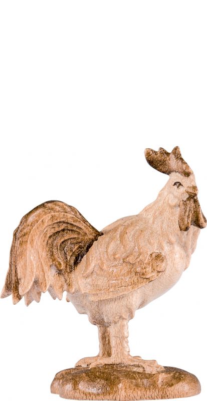 gallo h.k. - demetz - deur - statua in legno dipinta a mano. altezza pari a 15 cm.