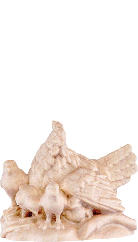 chioccia h.k. - demetz - deur - statua in legno dipinta a mano. altezza pari a 15 cm.