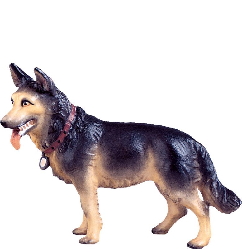 cane pastore h.k. - demetz - deur - statua in legno dipinta a mano. altezza pari a 18 cm.