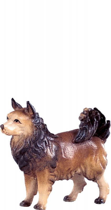 cane volpino h.k. - demetz - deur - statua in legno dipinta a mano. altezza pari a 9 cm.
