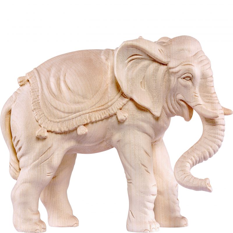 elefante h.k. - demetz - deur - statua in legno dipinta a mano. altezza pari a 18 cm.