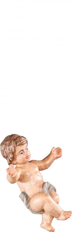 gesù bambino r.k. - demetz - deur - statua in legno dipinta a mano. altezza pari a 15 cm.