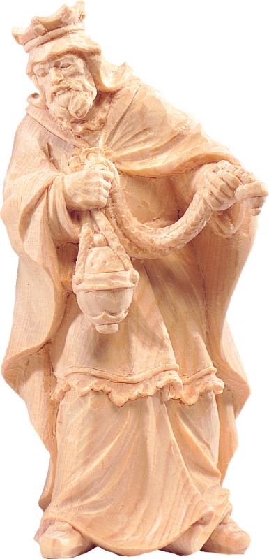 re baldassarre r.k. - demetz - deur - statua in legno dipinta a mano. altezza pari a 15 cm.