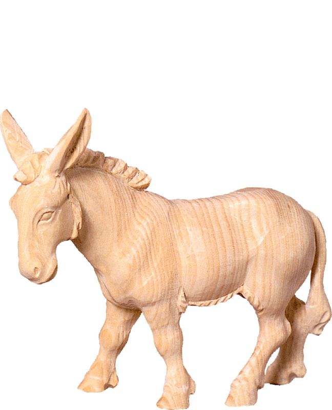 asino r.k. - demetz - deur - statua in legno dipinta a mano. altezza pari a 15 cm.