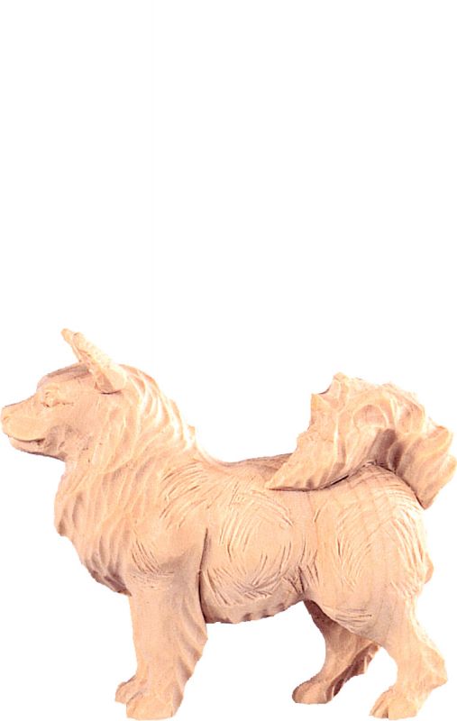 cane volpino r.k. - demetz - deur - statua in legno dipinta a mano. altezza pari a 15 cm.