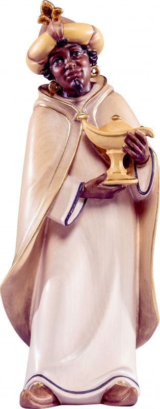 re casparre artis - demetz - deur - statua in legno dipinta a mano. altezza pari a 40 cm.