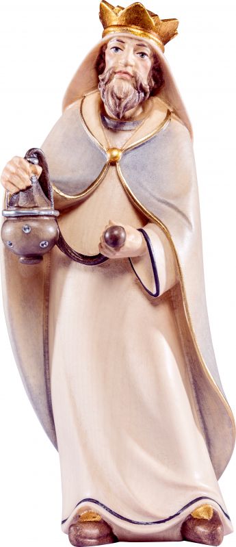 re baldassarre artis - demetz - deur - statua in legno dipinta a mano. altezza pari a 10 cm.