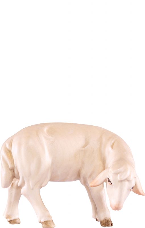 pecora pascolante artis - demetz - deur - statua in legno dipinta a mano. altezza pari a 12 cm.