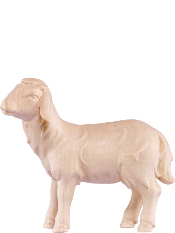 pecora che cammina artis - demetz - deur - statua in legno dipinta a mano. altezza pari a 12 cm.