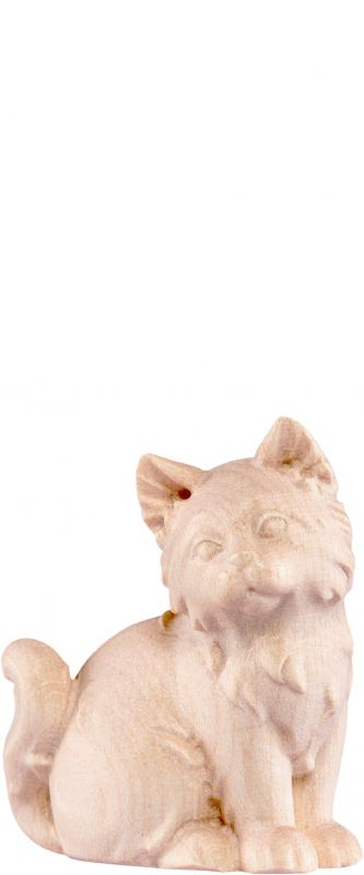 gatto artis grigio - demetz - deur - statua in legno dipinta a mano. altezza pari a 12 cm.