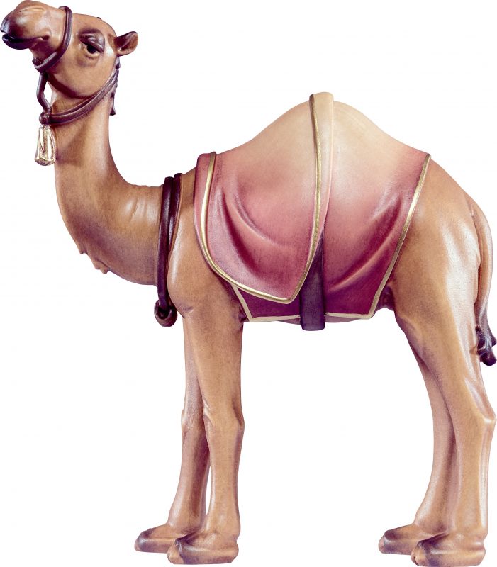 cammello artis - demetz - deur - statua in legno dipinta a mano. altezza pari a 12 cm.