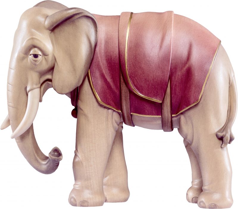elefante artis - demetz - deur - statua in legno dipinta a mano. altezza pari a 20 cm.
