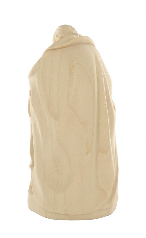 statuina natività: gesù, giuseppe e maria, linea da 12 cm, in legno naturale, serie avvento - demetz deur