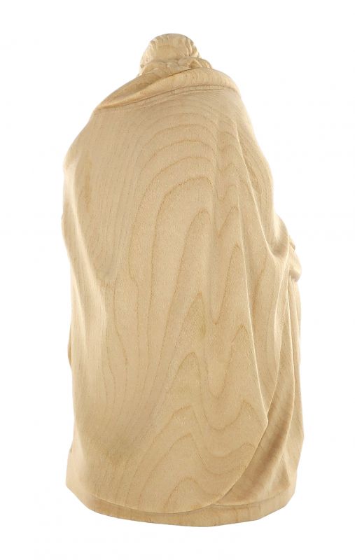 statuina natività: gesù, giuseppe e maria, linea da 16 cm, in legno naturale, serie avvento - demetz deur