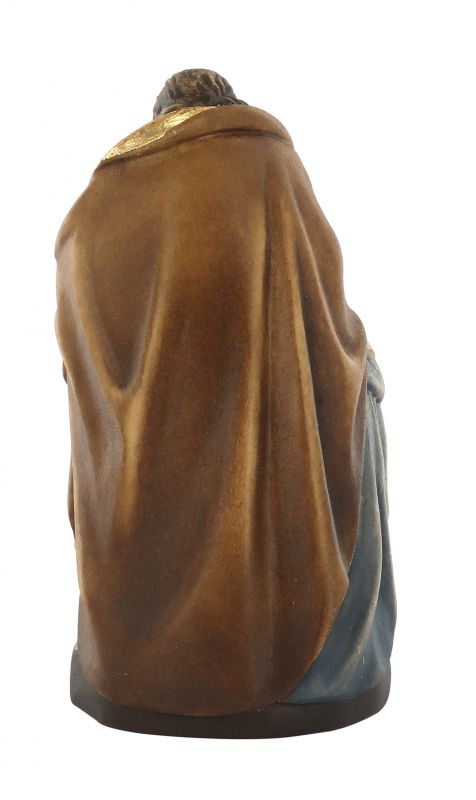 statuina natività: gesù, giuseppe e maria, linea da 12 cm, in legno dipinto con colori a olio, serie avvento - demetz deur