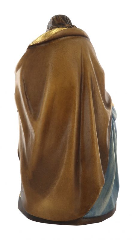 statuina natività: gesù, giuseppe e maria, linea da 20 cm, in legno dipinto con colori a olio, serie avvento - demetz deur