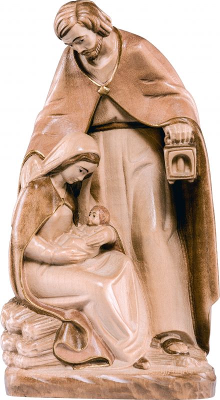 gruppo natività betlemme - demetz - deur - statua in legno dipinta a mano. altezza pari a 20 cm.