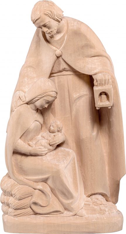 gruppo natività betlemme tiglio - demetz - deur - statua in legno dipinta a mano. altezza pari a 20 cm.