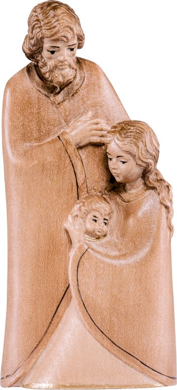 gruppo natività della protezione - demetz - deur - statua in legno dipinta a mano. altezza pari a 13 cm.